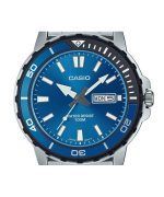 Casio Standard Analog Stainless Steel Blue Dial Quartz MTD-125D-2A1V 100M Mens Watch