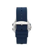 Maserati Potenza Blue Rubber Strap Silver Skeleton Dial Automatic R8821108035 100M Men's Watch