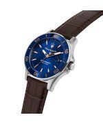 Maserati Competizione Leather Strap Blue Dial Quartz R8851100004 100M Men's Watch