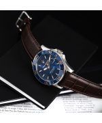 Maserati Competizione Leather Strap Blue Dial Quartz R8851100004 100M Men's Watch