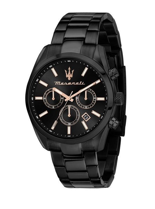 Maserati Attraction Limited Edition Chronograph Stainless Steel Black Dial Quartz R8853151009 Men's Watch