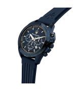 Maserati Traguardo Limited Edition Chronograph Rubber Strap Blue Dial Quartz R8871612042 100M Men's Watch