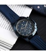 Maserati Traguardo Limited Edition Chronograph Rubber Strap Blue Dial Quartz R8871612042 100M Men's Watch