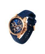 Maserati Successo Lifestyle Chronograph Rubber Strap Blue Dial Quartz R8871621034 Men's Watch