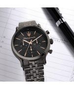 Maserati Epoca Limited Edition Chronograph Stainless Steel Black Dial Quartz R8873618019 100M Men's Watch