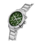 Maserati Stile Chronograph Stainless Steel Green Dial Quartz R8873642011 100M Men's Watch