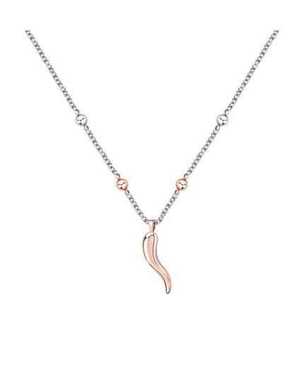 Morellato Istanti Rose Gold Tone Stainless Steel Necklace SAVZ04 For Women
