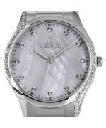 Westar Zing Crystal Accents Stainless Steel White Mother Of Pearl Dial Quartz 00127STN111 Women's Watch