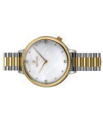 Westar Zing Crystal Accents Two Tone Stainless Steel White Mother Of Pearl Dial Quartz 00135CBN111 Women's Watch