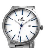 Westar Profile Stainless Steel White Dial Quartz 40182STN407 Women's Watch