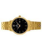 Westar Profile Gold Tone Stainless Steel Black Dial Quartz 40215GPN103 Women's Watch