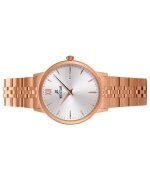 Westar Profile Rose Gold Tone Stainless Steel Silver Dial Quartz 40215PPN607 Women's Watch