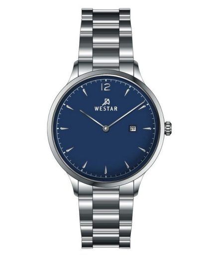 Westar Profile Stainless Steel Blue Dial Quartz 40218STN104 Women's Watch