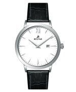 Westar Profile Leather Strap White Dial Quartz 50214STN101 Men's Watch