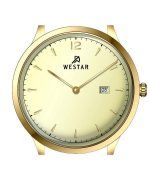 Westar Profile Leather Strap Light Champagne Dial Quartz 50217GPN122 Men's Watch