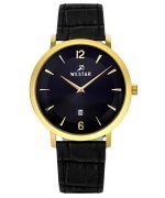 Westar Profile Leather Strap Black Dial Quartz 50219GPN103 Men's Watch