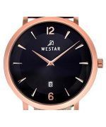 Westar Profile Leather Strap Black Dial Quartz 50219PPN623 Men's Watch