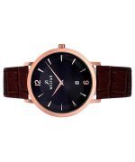 Westar Profile Leather Strap Black Dial Quartz 50219PPN623 Men's Watch