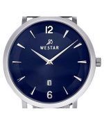 Westar Profile Leather Strap Blue Dial Quartz 50219STN104 Men's Watch