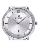 Westar Profile Leather Strap Silver Dial Quartz 50219STN107 Men's Watch