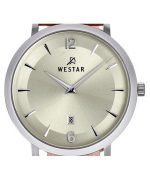 Westar Profile Leather Strap Light Champagne Dial Quartz 50219STN122 Men's Watch