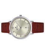 Westar Profile Leather Strap Light Champagne Dial Quartz 50219STN122 Men's Watch