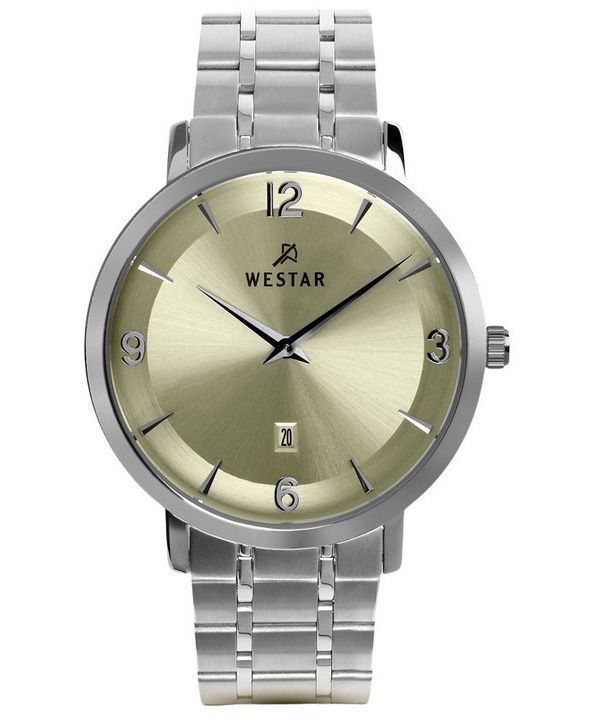 Westar Profile Stainless Steel Champagne Dial Quartz 50220STN102 Men's Watch