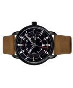 Westar Profile Leather Strap Black Dial Quartz 50228STN883 Men's Watch