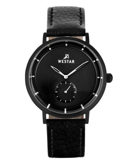Westar Profile Leather Strap Black Dial Quartz 50246BBN103 Men's Watch