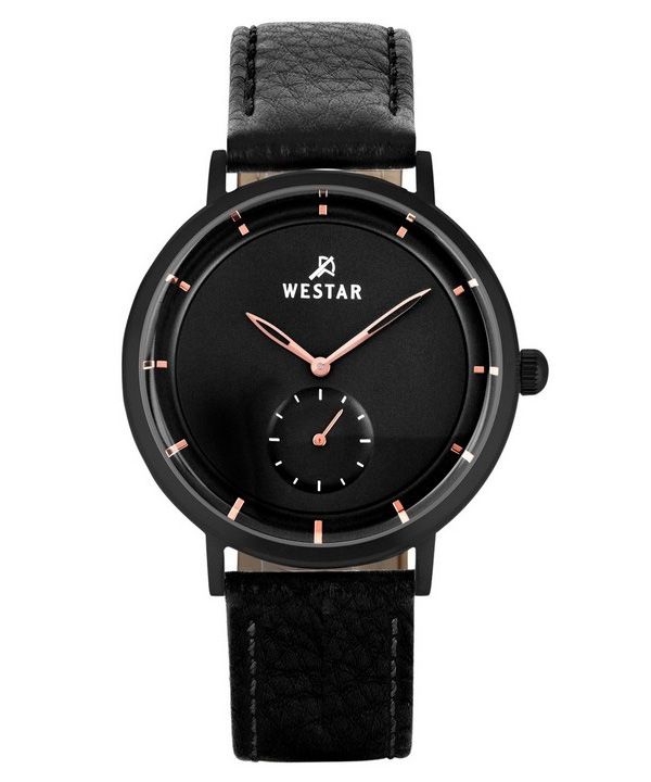 Westar Profile Leather Strap Black Dial Quartz 50246BBN603 Men's Watch