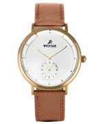 Westar Profile Leather Strap Silver Dial Quartz 50246BZZ187 Men's Watch