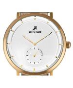 Westar Profile Leather Strap Silver Dial Quartz 50246BZZ187 Men's Watch