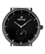 Westar Profile Leather Strap Black Dial Quartz 50246GGN103 Men's Watch