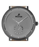 Westar Profile Leather Strap Grey Dial Quartz 50246GGN186 Men's Watch