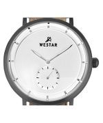 Westar Profile Leather Strap Silver Dial Quartz 50246GGN187 Men's Watch