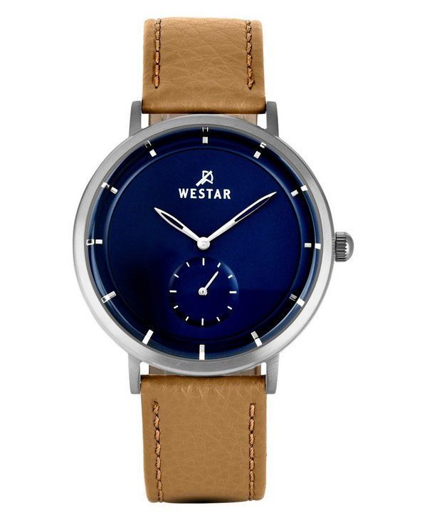 Westar Profile Leather Strap Blue Dial Quartz 50246STN184 Men's Watch