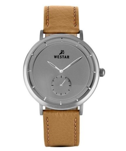 Westar Profile Leather Strap Grey Dial Quartz 50246STN186 Men's Watch