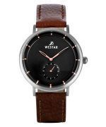 Westar Profile Leather Strap Black Dial Quartz 50246STN623 Men's Watch