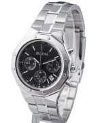 Bulova Classic Precisionist Octagon Chronograph Stainless Steel Black Dial Quartz 96B410 100M Men's Watch