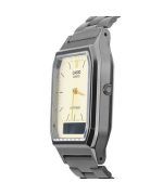 Casio Vintage Analog Digital Gray Ion Plated Quartz AQ-230GG-9A Men's Watch