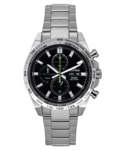 Casio Edifice Standard Chronograph Stainless Steel Black Dial Quartz EFR-574D-1A 100M Men's Watch