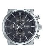 Casio Standard Analog Chronograph Stainless Steel Black Dial Quartz MTP-E510D-1A1V Men's Watch