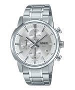 Casio Standard Analog Chronograph Stainless Steel Silver Dial Quartz MTP-E510D-7AV Men's Watch