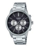 Casio Standard Analog Chronograph Stainless Steel Grey Dial Quartz MTP-E515D-1AV Men's Watch