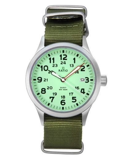 Ratio Quest Men's Field Watch Sapphire Nylon Strap Quartz RTQ015 100M Lewis And Clark Edition