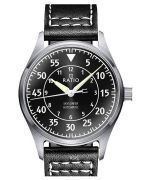 Ratio Skysurfer Pilot Black Sunray Dial Leather Automatic RTS321 200M Men's Watch