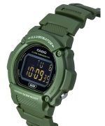 Casio Standard Illuminator Digital Green Resin Strap Quartz W-219HC-3B Men's Watch