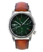 Zeppelin Flatline Brown Leather Strap Dark Green Dial Automatic 83664 Men's Watch