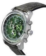 Zeppelin 100 Jahre Chronograph Leather Strap Green Dial Quartz 86804 Men's Watch