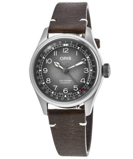 Oris Big Crown x Cervo Volante Leather Strap Grey Dial Automatic 01 754 7779 4063-Set Men's Watch